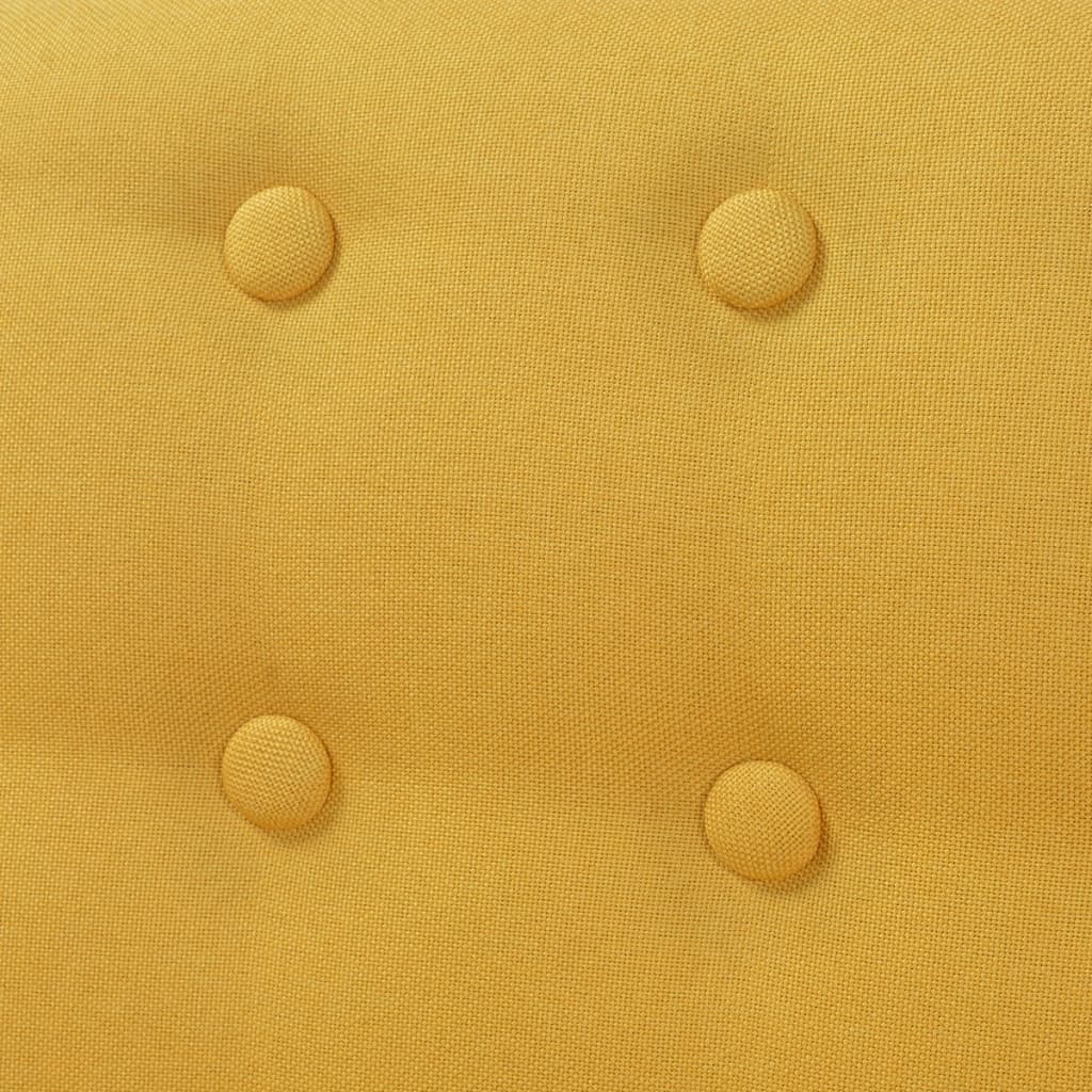 vidaXL Fotel, żółty, tkanina