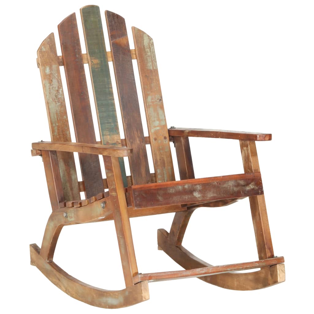 vidaXL Ogrodowy fotel bujany, lite drewno odzyskane