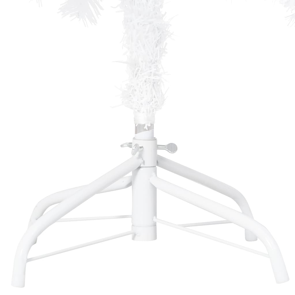 vidaXL Sztuczna choinka o grubych gałązkach, z lampkami, biała, 210 cm