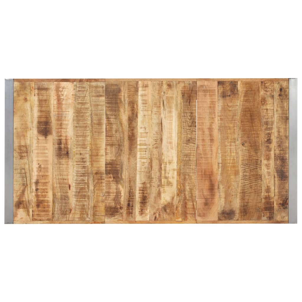 vidaXL Stół jadalniany, 160 x 80 x 75 cm, surowe, lite drewno mango