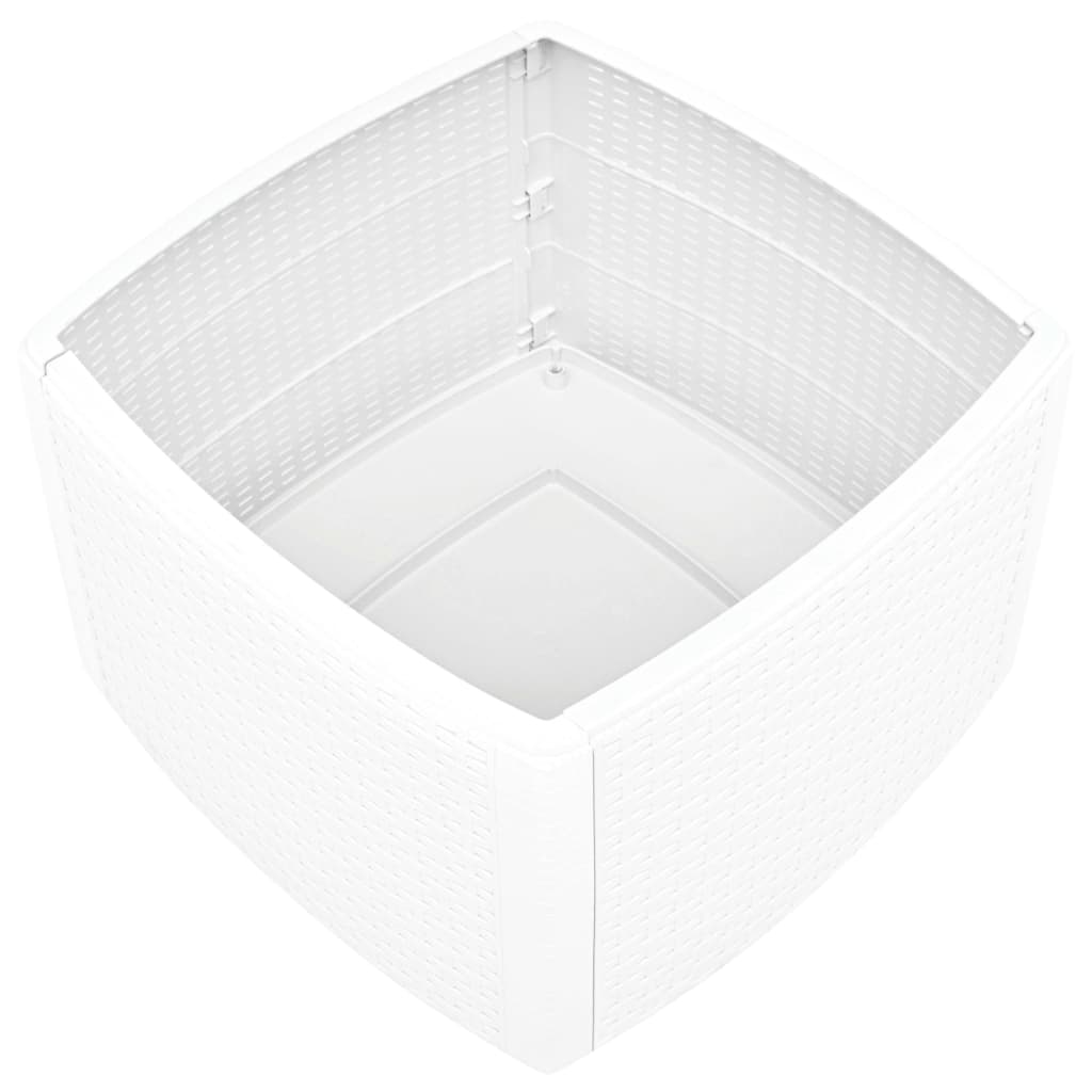 vidaXL Stolik boczny, biały, 54x54x36,5 cm, plastikowy