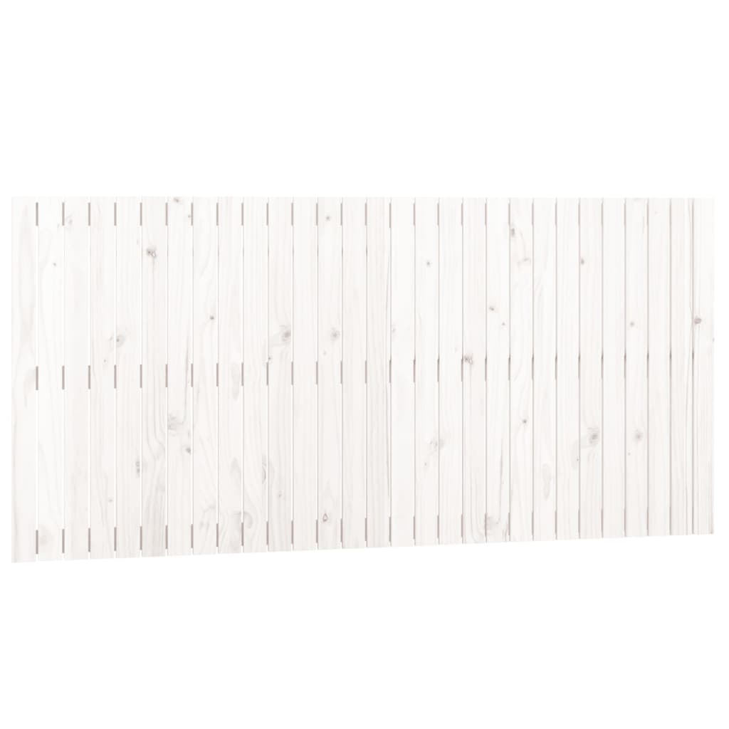 vidaXL Wezgłowie łóżka, białe, 185x3x90 cm, lite drewno sosnowe