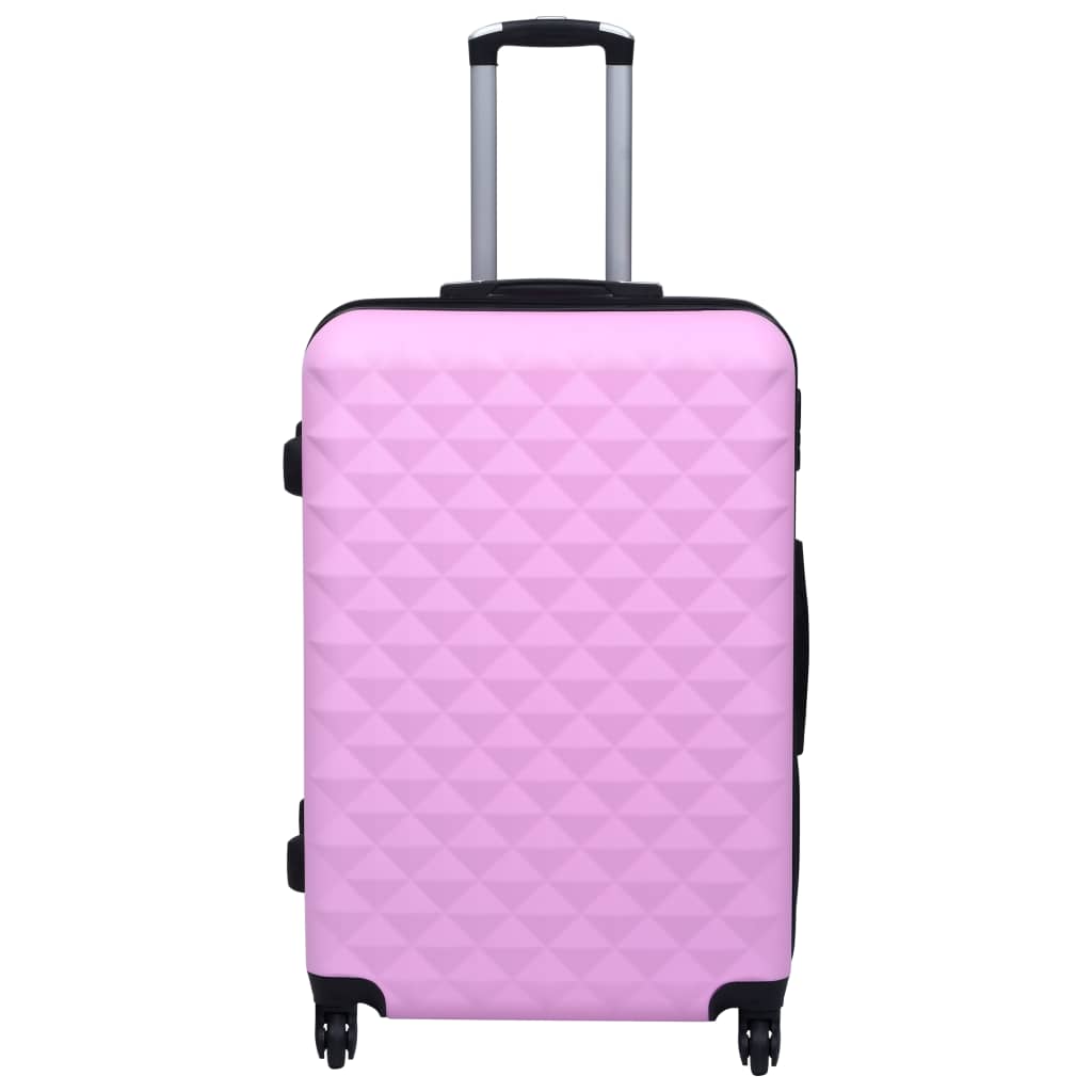 vidaXL Zestaw twardych walizek na kółkach, 2 szt., różowy, ABS