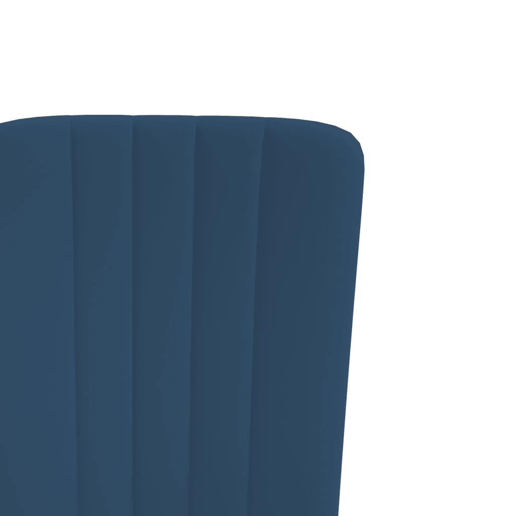 vidaXL Krzesła stołowe, 4 szt., niebieskie, obite aksamitem