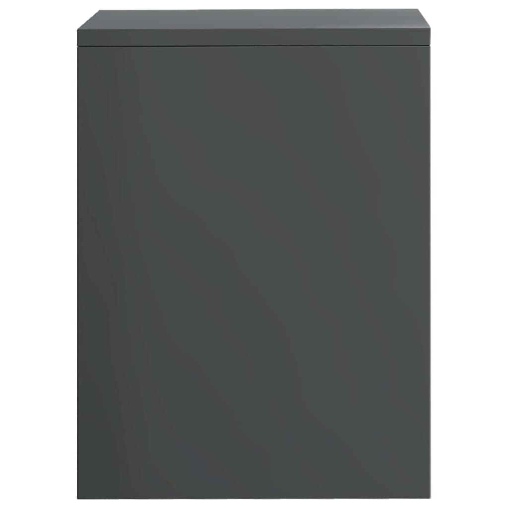 vidaXL 2 szare szafki nocne, wysoki połysk, 40x30x40 cm, płyta wiórowa