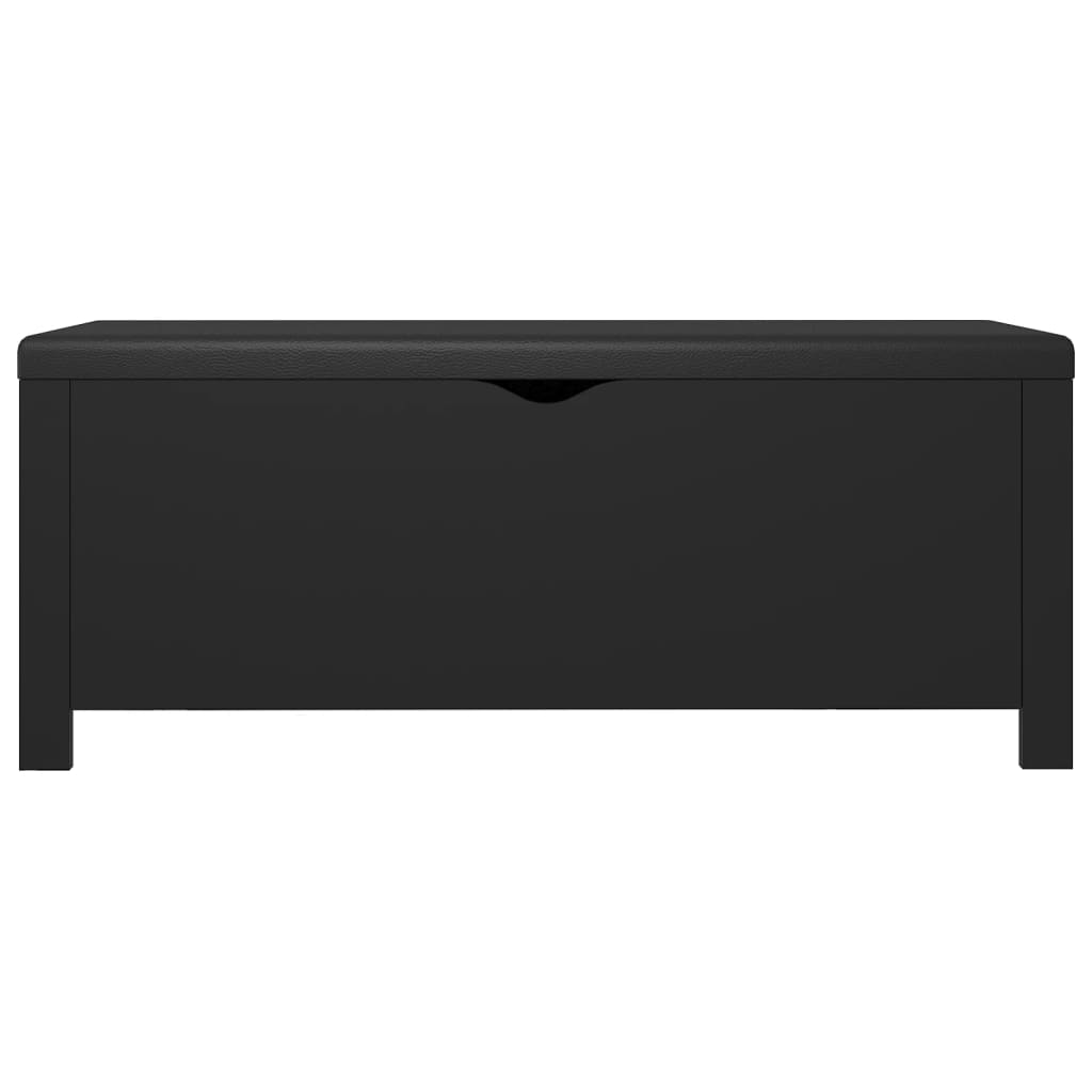 vidaXL Skrzynia z poduszką, czarna, 105x40x45 cm, płyta wiórowa