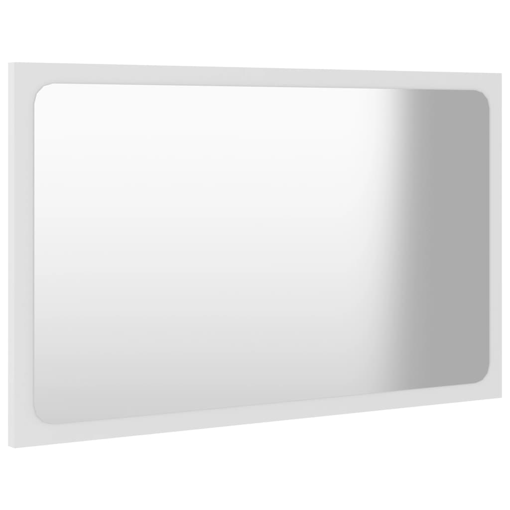 vidaXL Lustro łazienkowe, białe, 60x1,5x37 cm, płyta wiórowa
