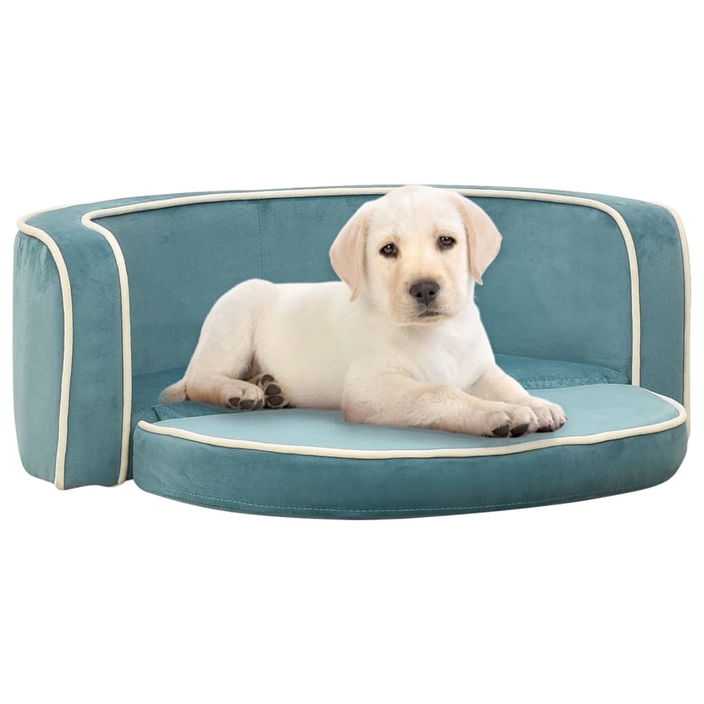 vidaXL Rozkładana sofa dla psa, turkusowa, 73x67x26 cm, pluszowa