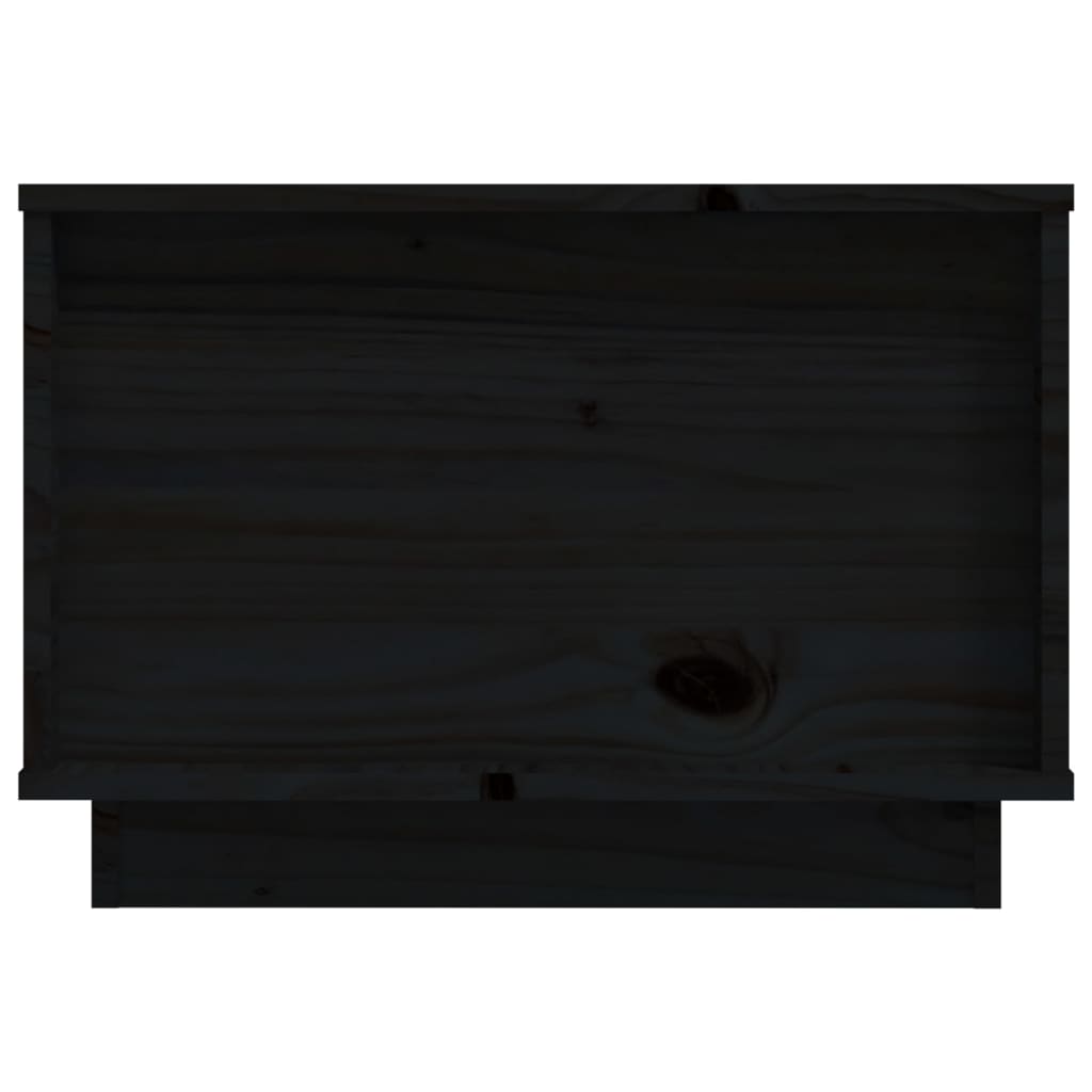 vidaXL Stolik kawowy, czarny, 60x50x35 cm, lite drewno sosnowe