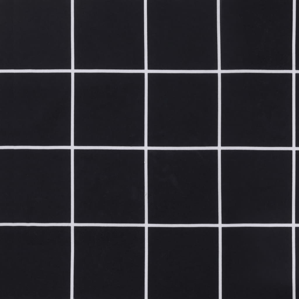 vidaXL Poduszki na ławkę ogrodową, 2 szt., czarne w kratę, 100x50x7 cm