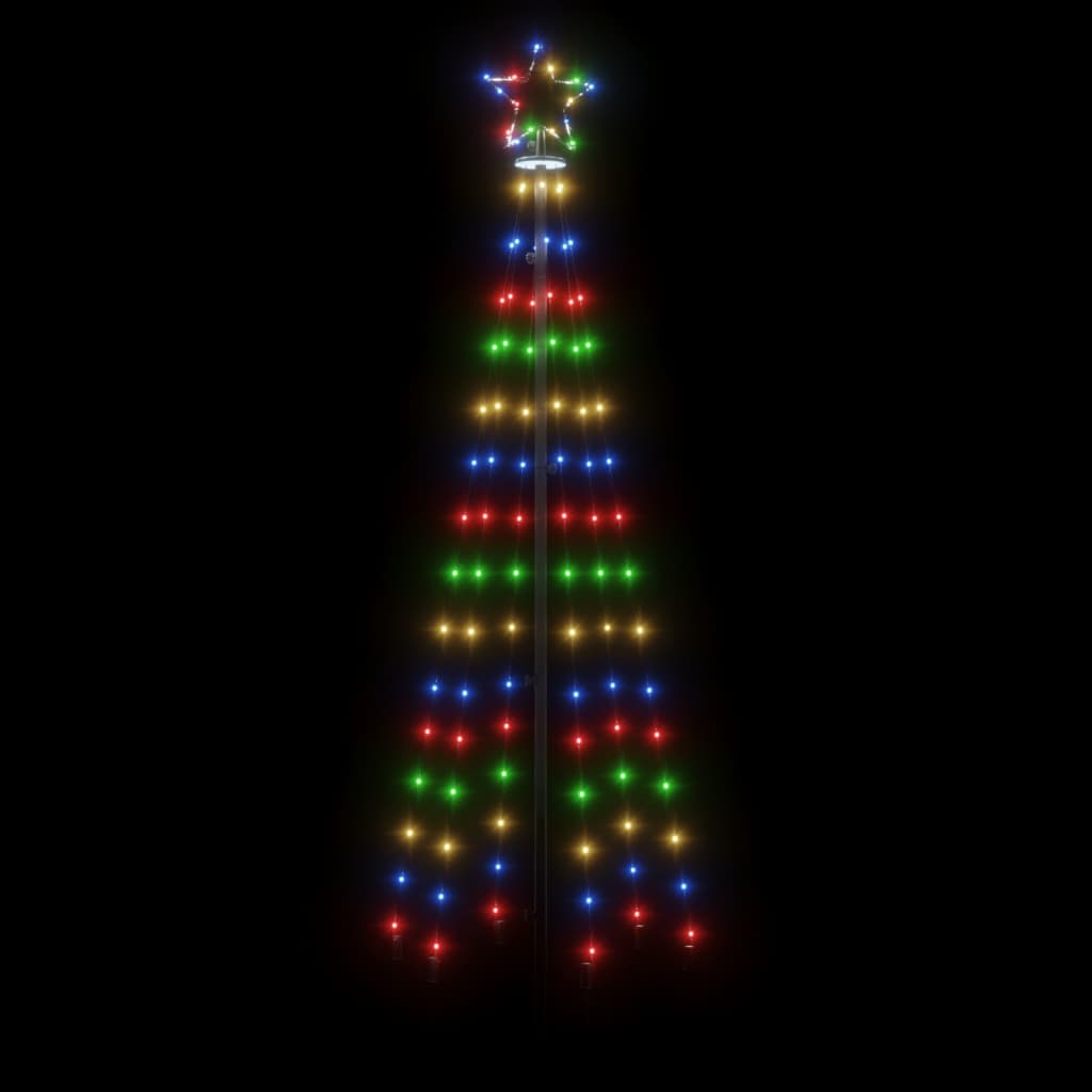 vidaXL Choinka z kołkiem gruntowym, 108 kolorowych LED, 180 cm