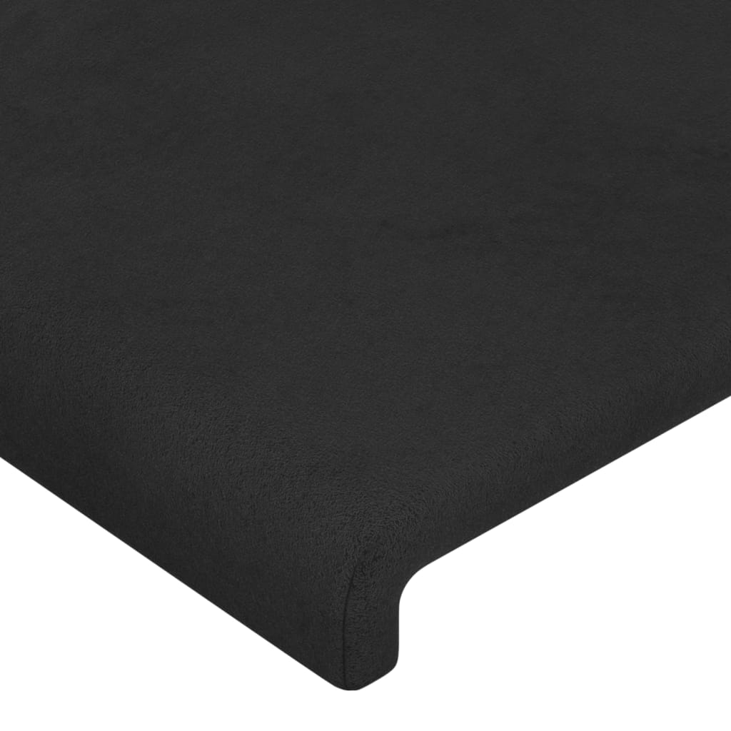 vidaXL Zagłówek do łóżka, czarny, 80x5x78/88 cm, aksamit