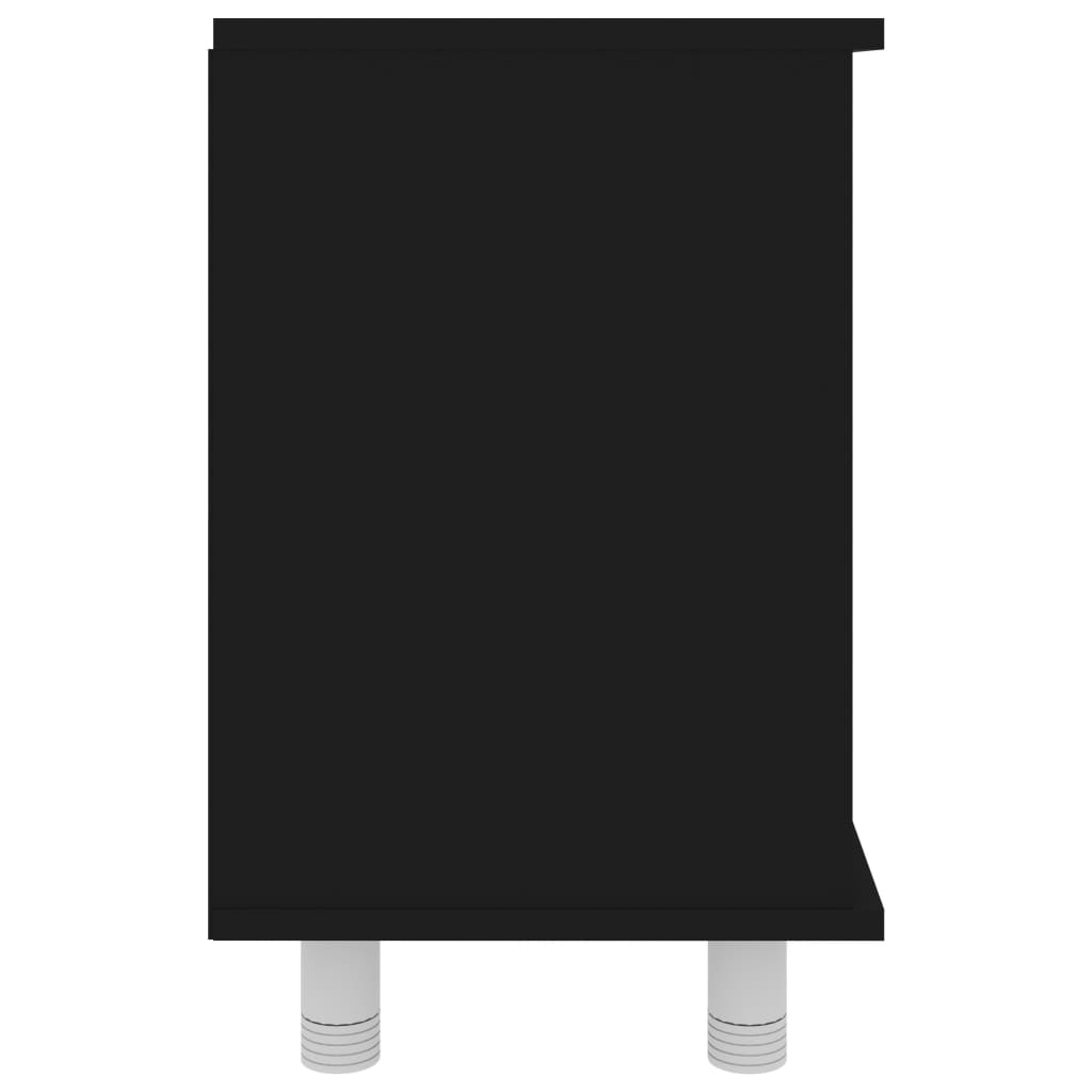 vidaXL Szafka łazienkowa, czarna, 60x32x53,5 cm, płyta wiórowa