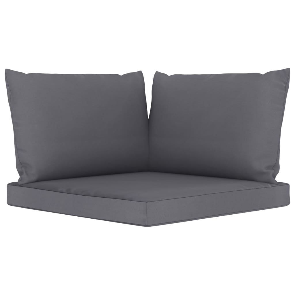 vidaXL 3-osobowa sofa z antracytowymi poduszkami