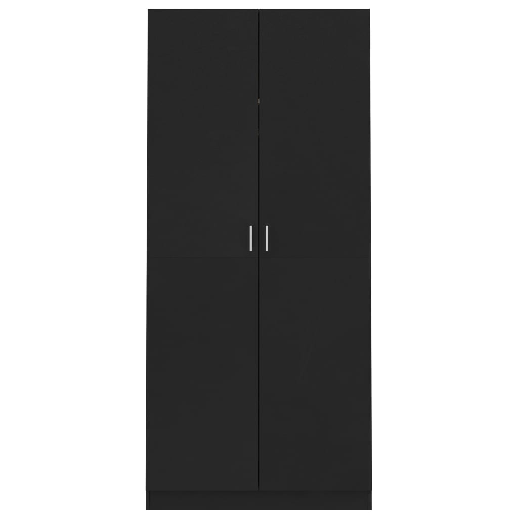 vidaXL Szafa, czarna, 90 x 52 x 200 cm, płyta wiórowa