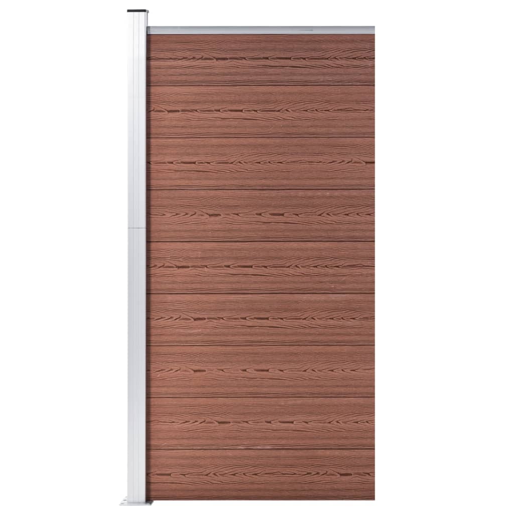 vidaXL Panel ogrodzeniowy z WPC, 95x186 cm, brązowy