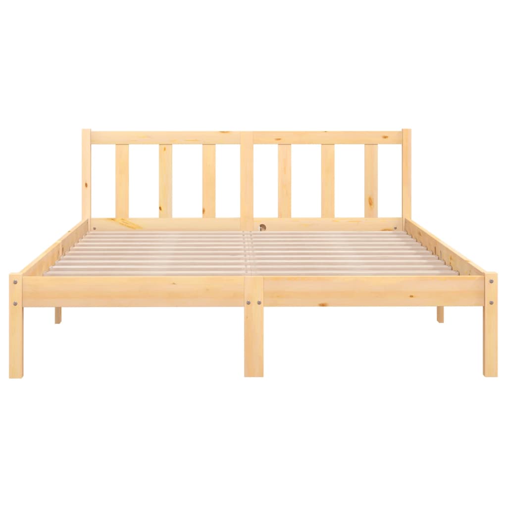 vidaXL Rama łóżka, lite drewno sosnowe, 160x200 cm