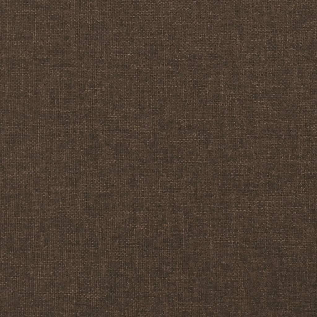 vidaXL Łóżko kontynentalne, ciemnobrązowe, obite tkaniną, 100x200 cm
