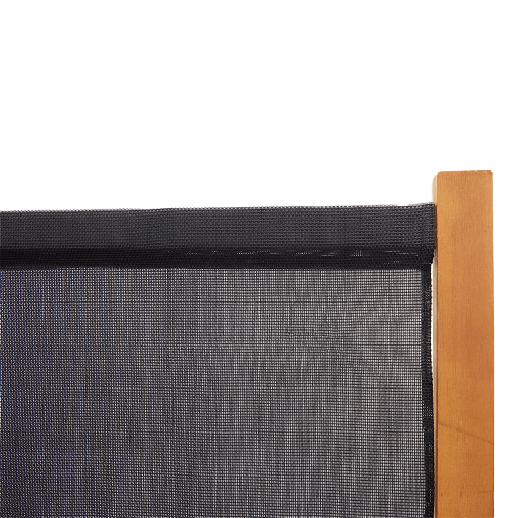 vidaXL Parawan 4-panelowy, czarny, 280 x 180 cm