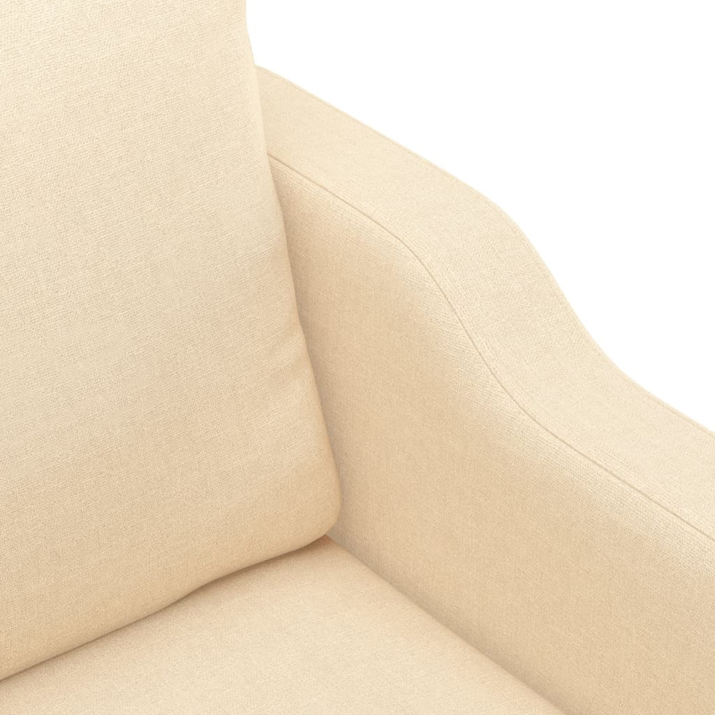 vidaXL Fotel, kremowy, 60 cm, obity tkaniną