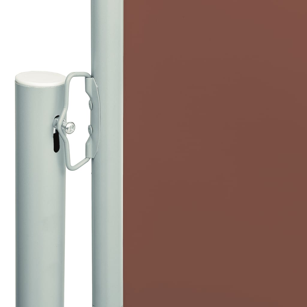 vidaXL Zwijana markiza boczna na taras, 220x600 cm, brązowa