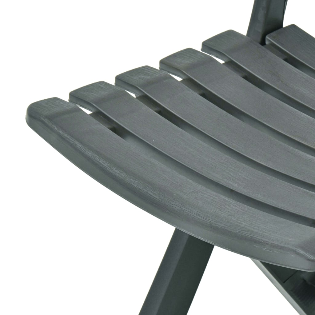 vidaXL Składane krzesła ogrodowe, 2 szt., plastikowe, zielone