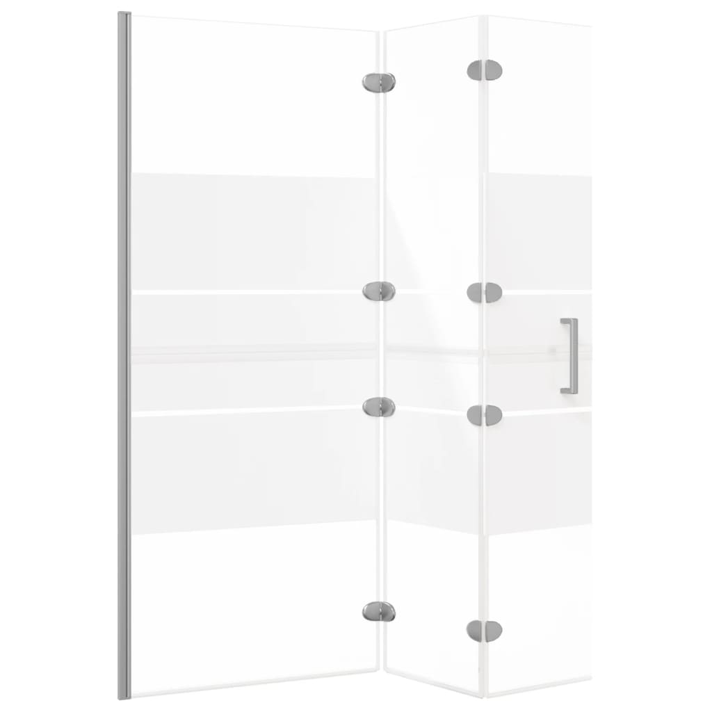 vidaXL Składana kabina prysznicowa, ESG, 120x140 cm, biała