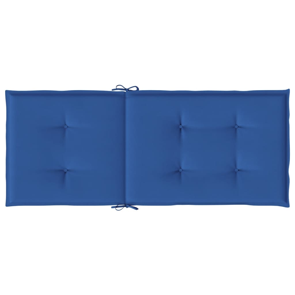 vidaXL Poduszki na krzesła ogrodowe, 6 szt., niebieskie, 120x50x3 cm
