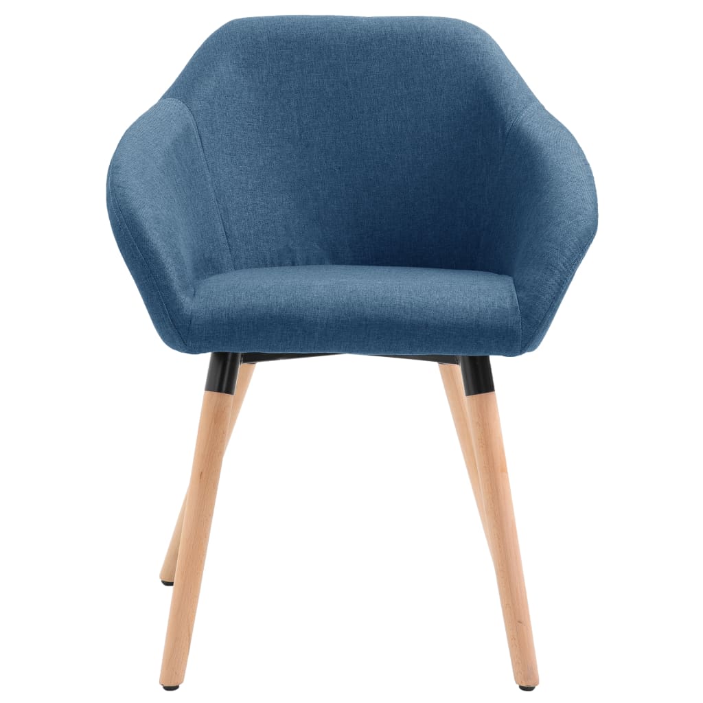 vidaXL Krzesło do jadalni, niebieskie, tapicerowane tkaniną