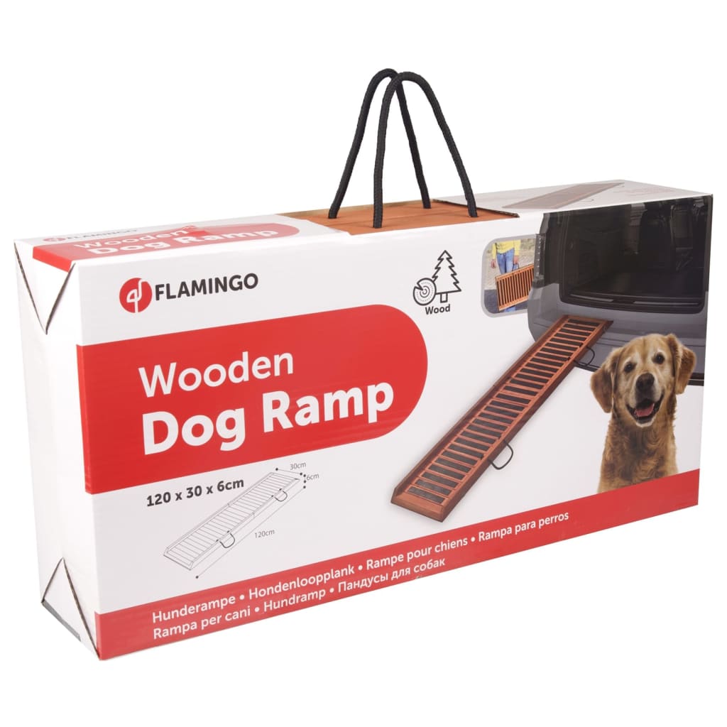 FLAMINGO Rampa dla psa, składana, 120x30x6 cm
