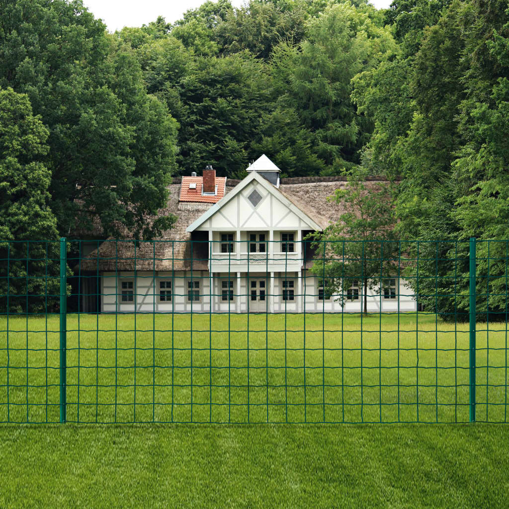 vidaXL Euro ogrodzenie, stalowe, 20 x 1 m, zielone