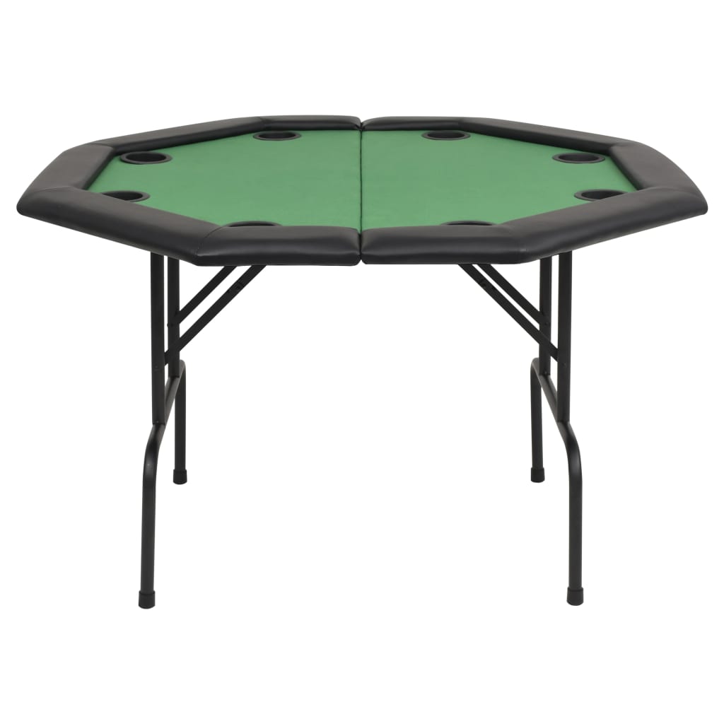 vidaXL Składany stół do pokera dla 8 graczy, ośmiokątny, zielony