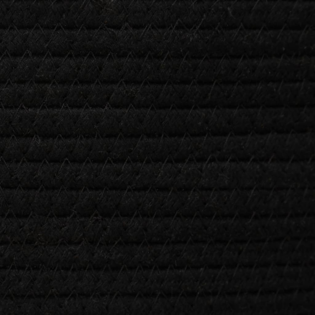 vidaXL Kosz do przechowywania, czarno-biały, Ø49x65 cm, bawełna