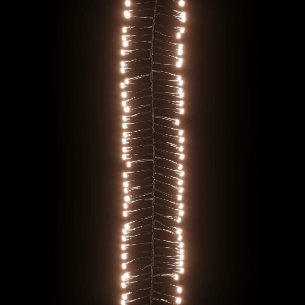 vidaXL Sznur lampek LED, 1000 diod w kolorze ciepłej bieli, 11 m, PVC
