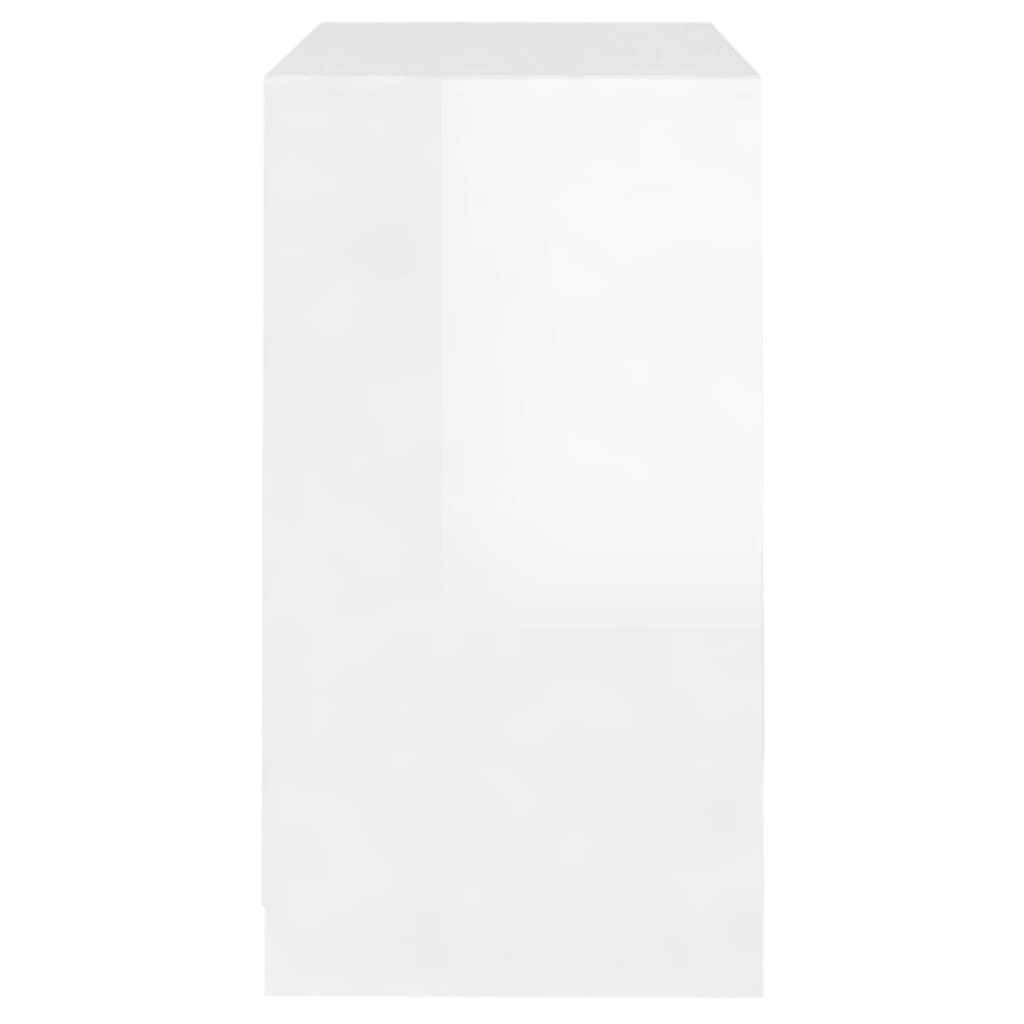 vidaXL Szafka, biała z połyskiem, 70x41x75 cm, materiał drewnopochodny