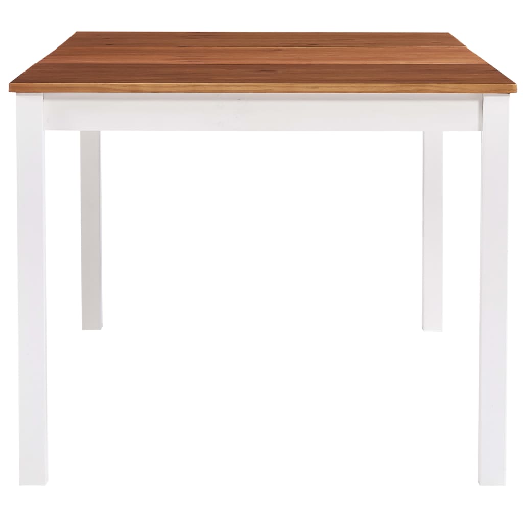 vidaXL Stół do jadalni, biało-brązowy, 180x90x73 cm, drewno sosnowe