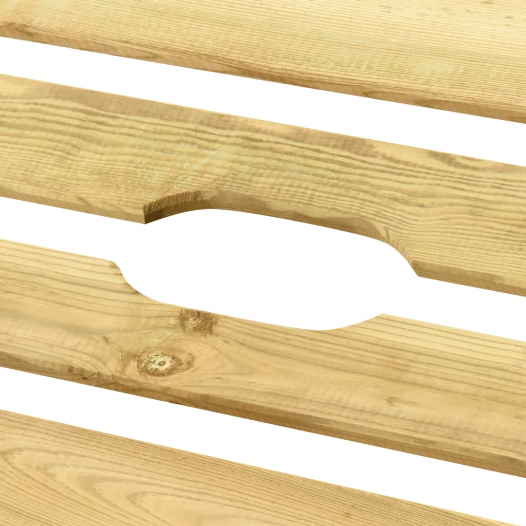 vidaXL Leżak ze stolikiem, impregnowane na zielono drewno sosnowe