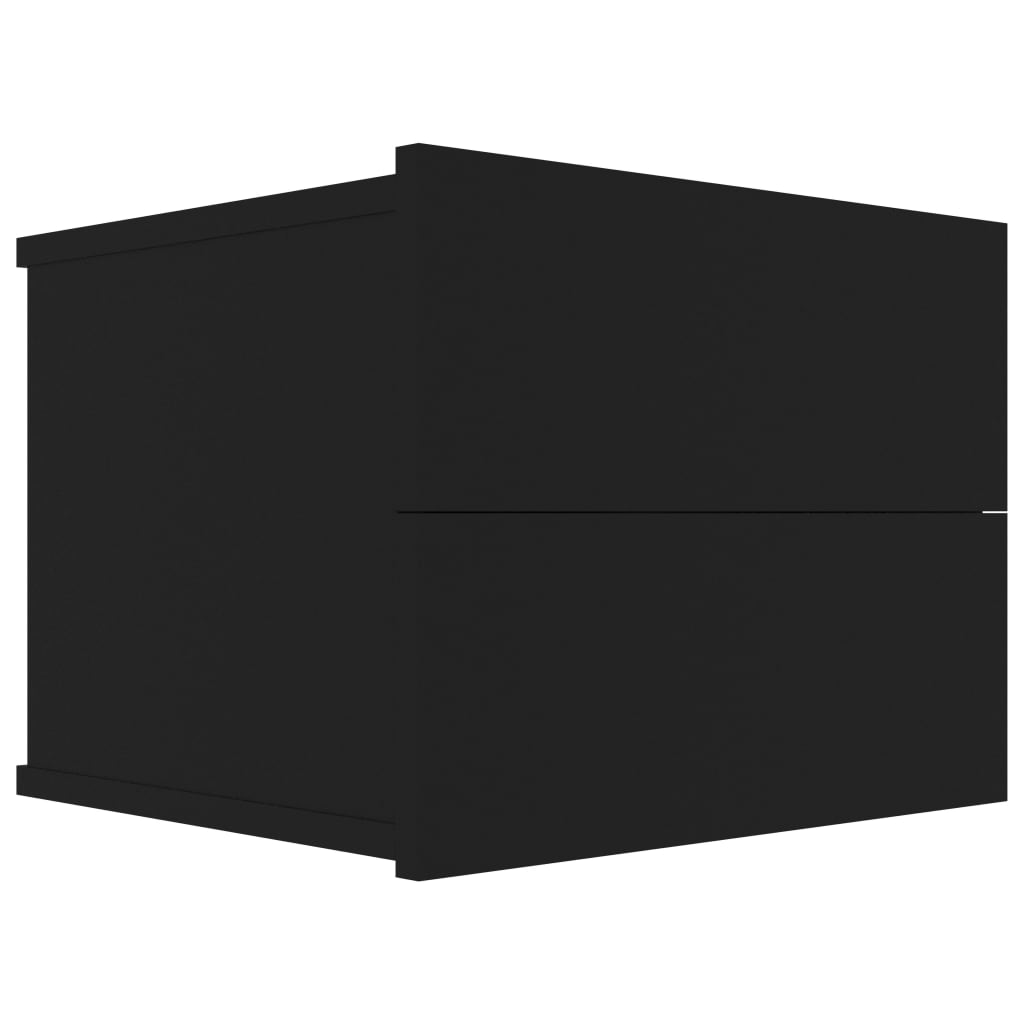 vidaXL Szafka nocna, czarna, 40x30x30 cm, materiał drewnopochodny