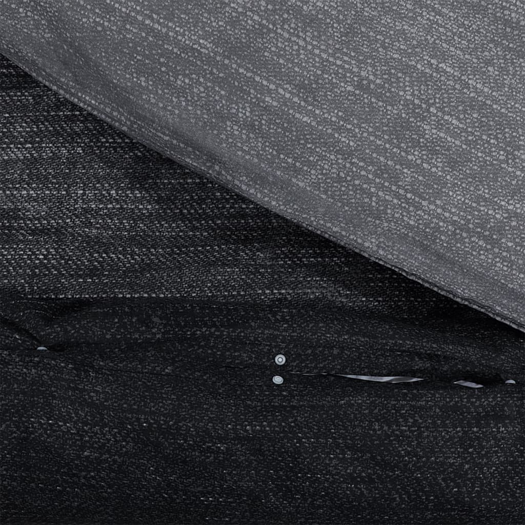 vidaXL Zestaw pościeli, ciemnoszary, 135x200 cm, bawełna