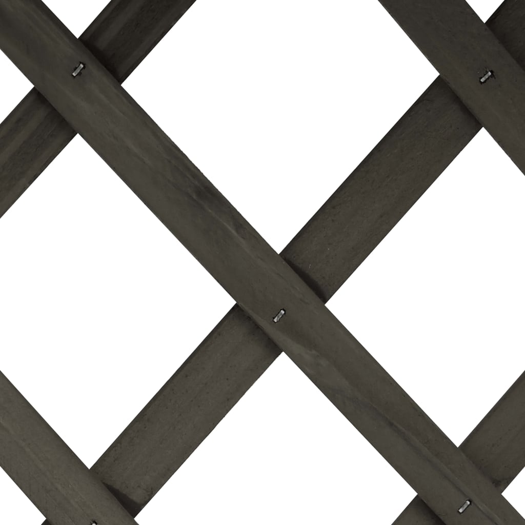 vidaXL Ogrodowa donica z kratką, szara, 45x30x74 cm, drewno jodłowe
