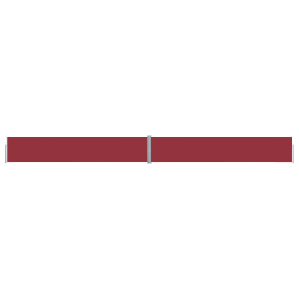 vidaXL Wysuwana markiza boczna na taras, 140x1200 cm, czerwona