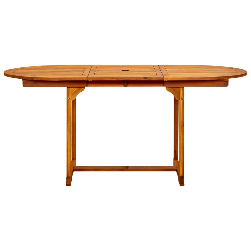 vidaXL Ogrodowy stół jadalniany, (120-170)x80x75 cm, drewno akacjowe