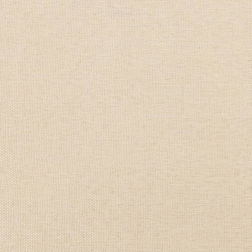 vidaXL Zagłówek uszak, kremowy, 83x16x78/88 cm, tkanina