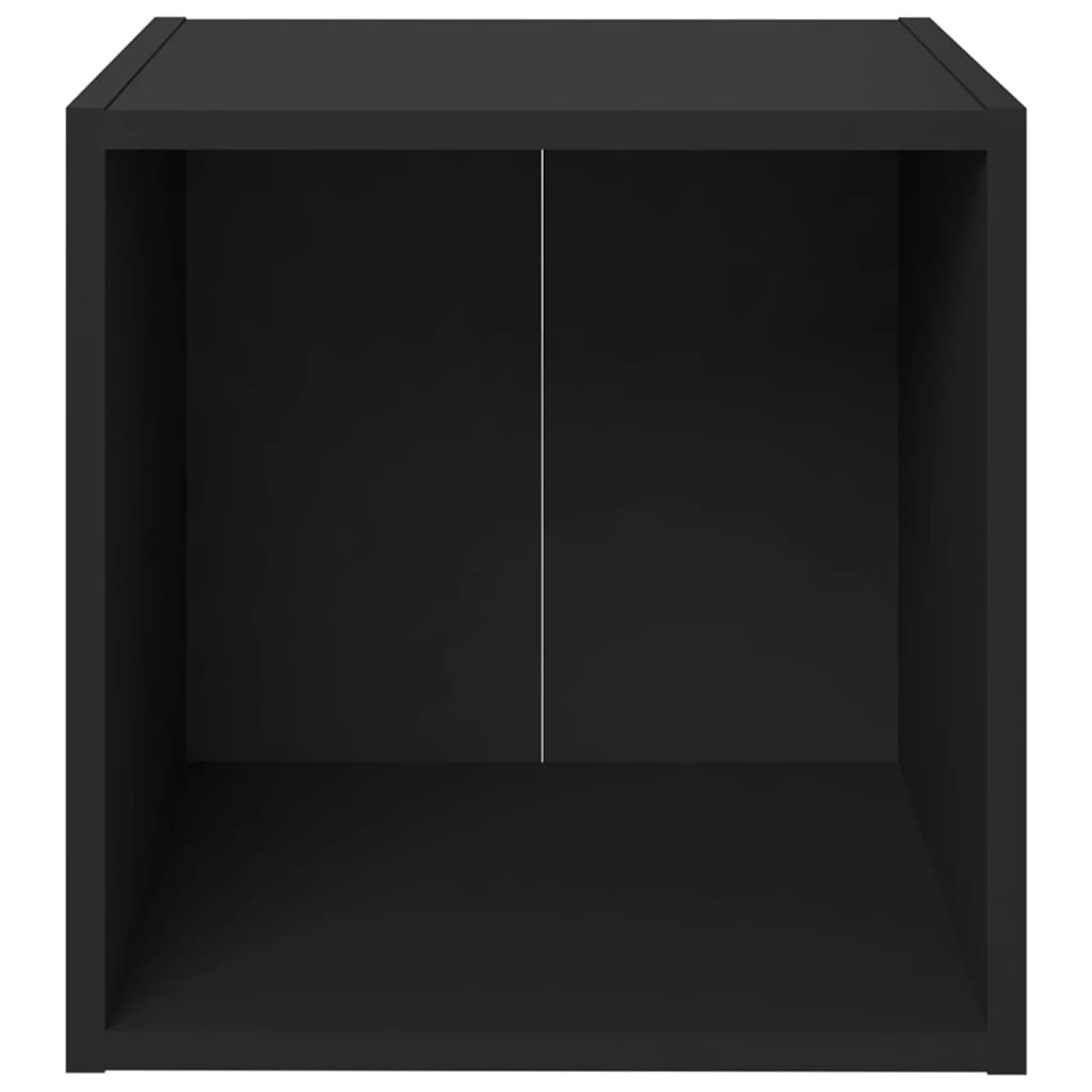 vidaXL Szafka pod telewizor, czarna, 37x35x37 cm, płyta wiórowa