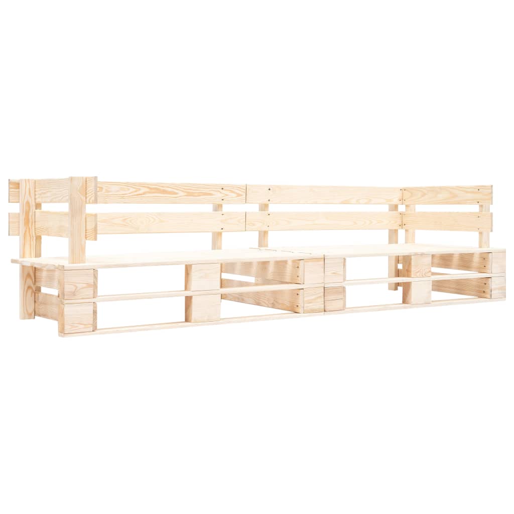 vidaXL Ogrodowa sofa 2-osobowa z palet, biała, drewniana