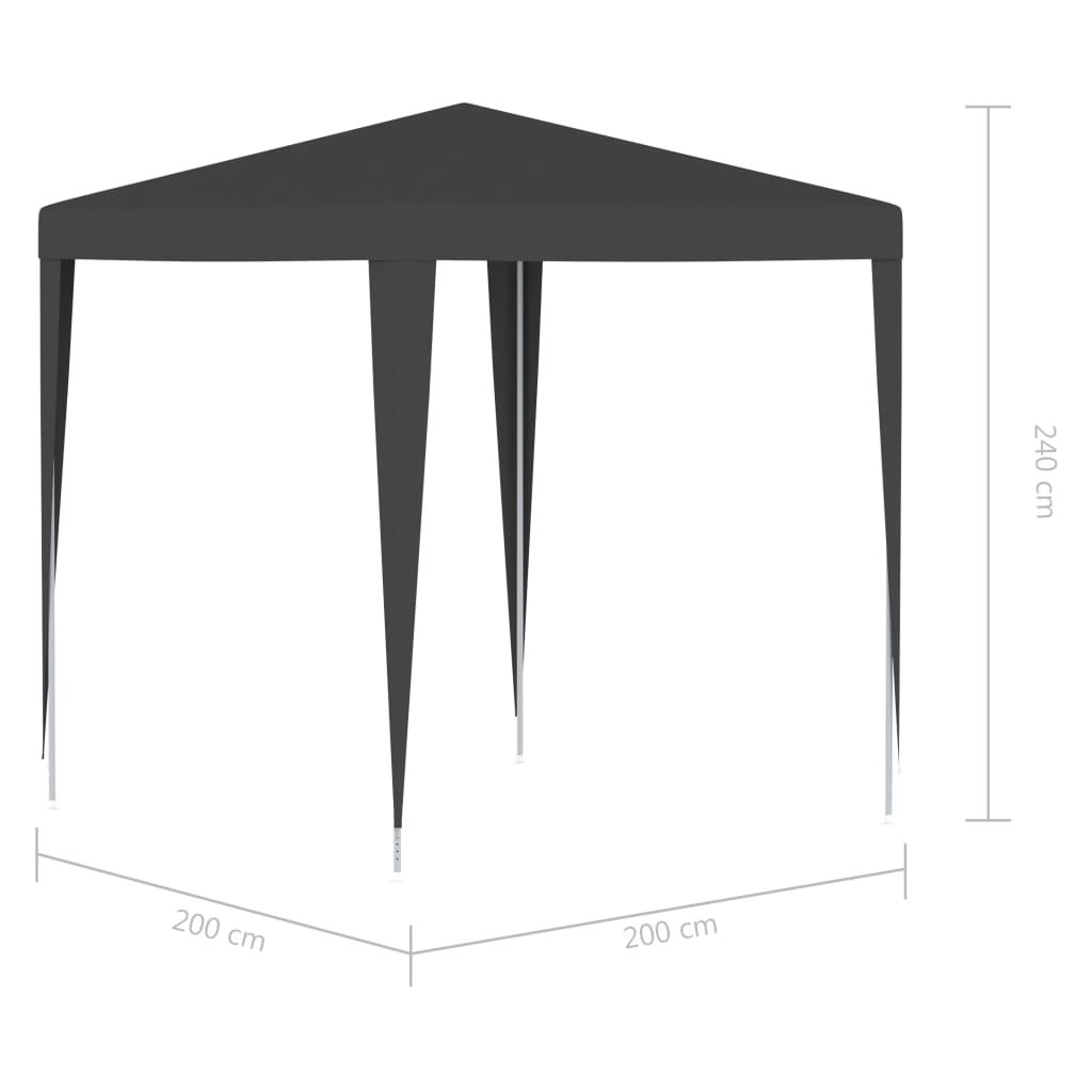 vidaXL Profesjonalny namiot imprezowy, 2x2 m, antracytowy