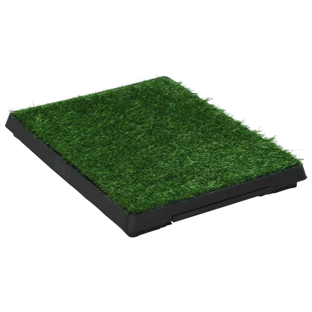 vidaXL Toalety dla zwierząt z tacą i sztuczną trawą 2 szt., 63x50x7 cm
