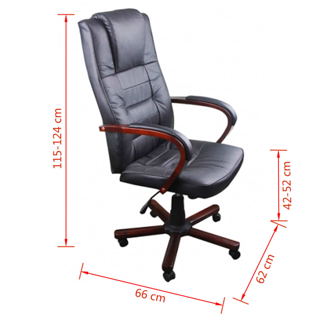 vidaXL Luksusowy fotel biurowy, czarny