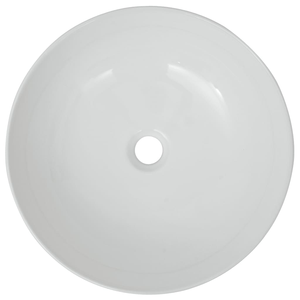 vidaXL Umywalka ceramiczna, biała 41,5 x 13,5 cm