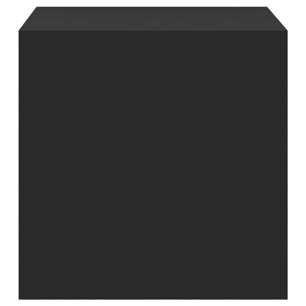 vidaXL Półki ścienne, 2 szt., czarne, 37x37x37 cm, płyta wiórowa
